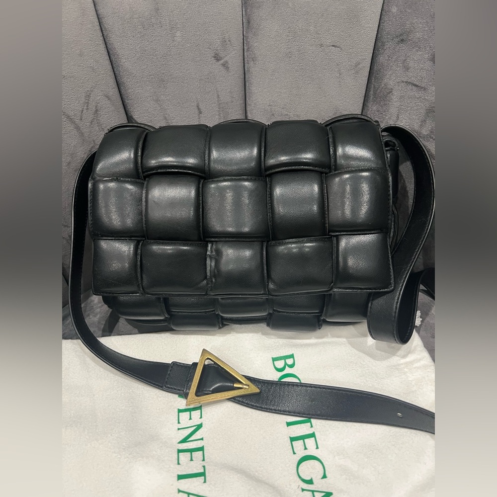 Bottega Veneta Black Padded Cassette Crossbody Bag